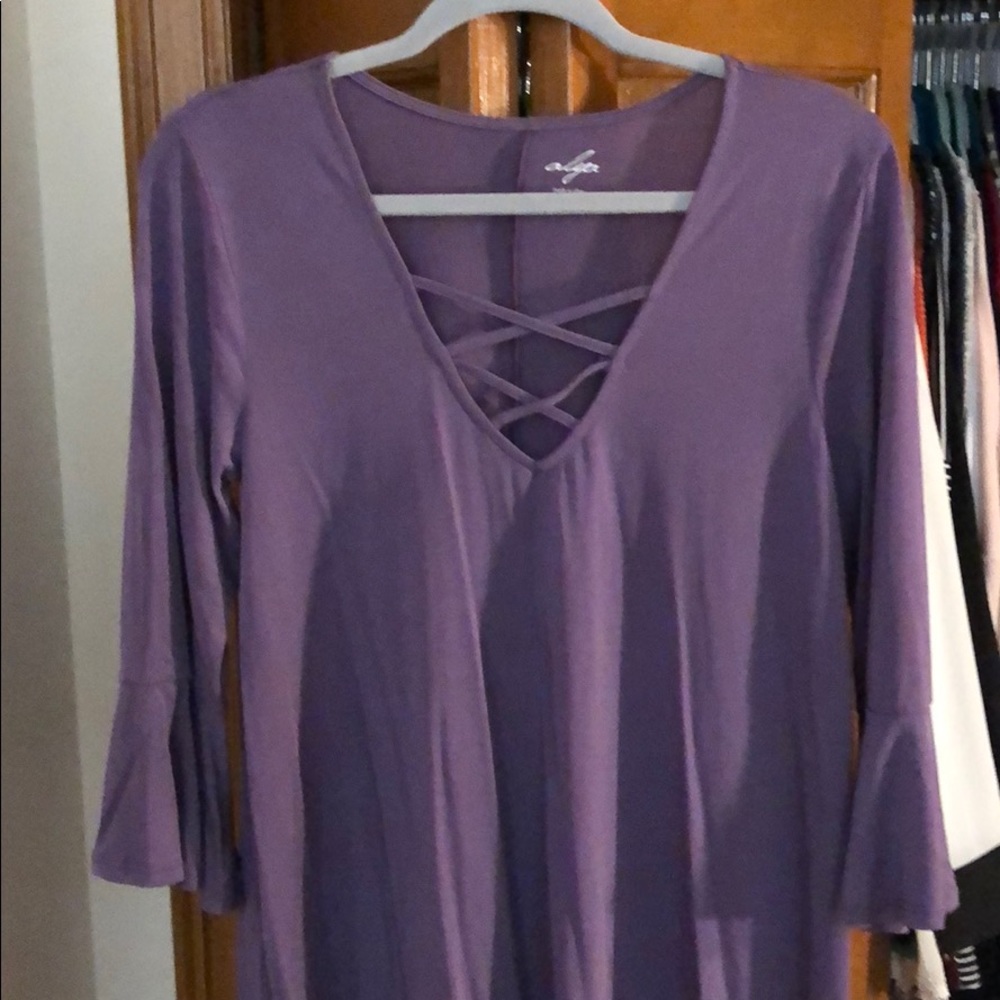 Antonia Ruffle Latice shift dress